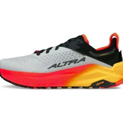 Altra Mens Olympus 6 Trail Shoes - Grey-Red