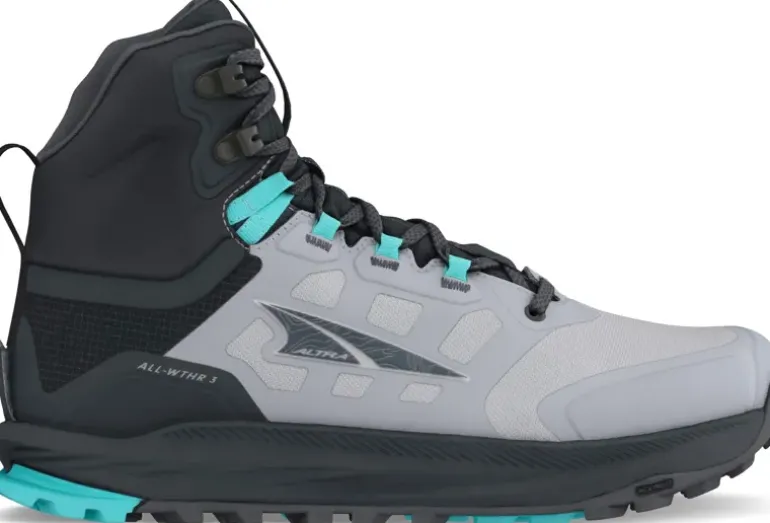 Altra Womens Lone Peak 9 Waterproof Mid Boots - Black-Gray