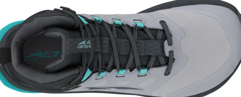 Altra Womens Lone Peak 9 Waterproof Mid Boots - Black-Gray
