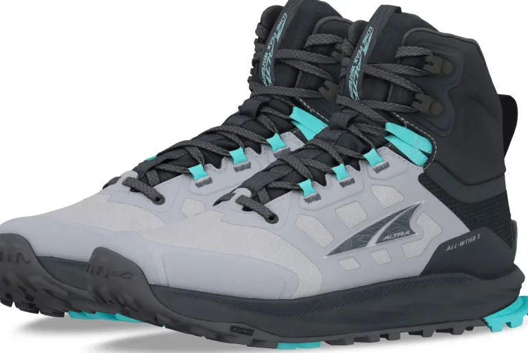 Altra Womens Lone Peak 9 Waterproof Mid Boots - Black-Gray