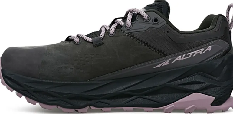 Altra Womens Olympus 5 Hike Low GTX Trail Shoes - Gray-Black