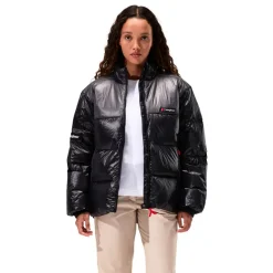 Berghaus Unisex Blockback Down Jacket - Jet Black-Grey Pinstripe