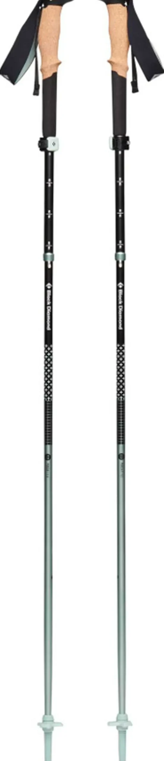 Black Diamond Pursuit FLZ Trekking Poles - Black-Foam Green - S/M