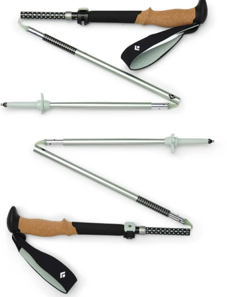 Black Diamond Pursuit FLZ Trekking Poles - Black-Foam Green - S/M