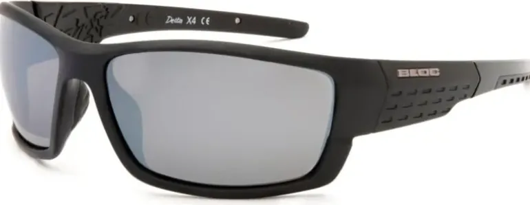 BLOC Delta Sunglasses - Matt Black-Polarised Grey
