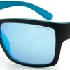 BLOC Riser Sunglasses - Black Blue-Blue Mirror