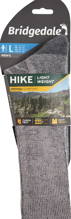 Bridgedale Mens Hike Lightweight Socks - Grey