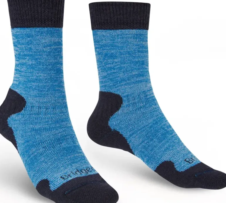 Bridgedale Womens Explorer Heavyweight Merino Comfort Boot Socks - Blue Marl