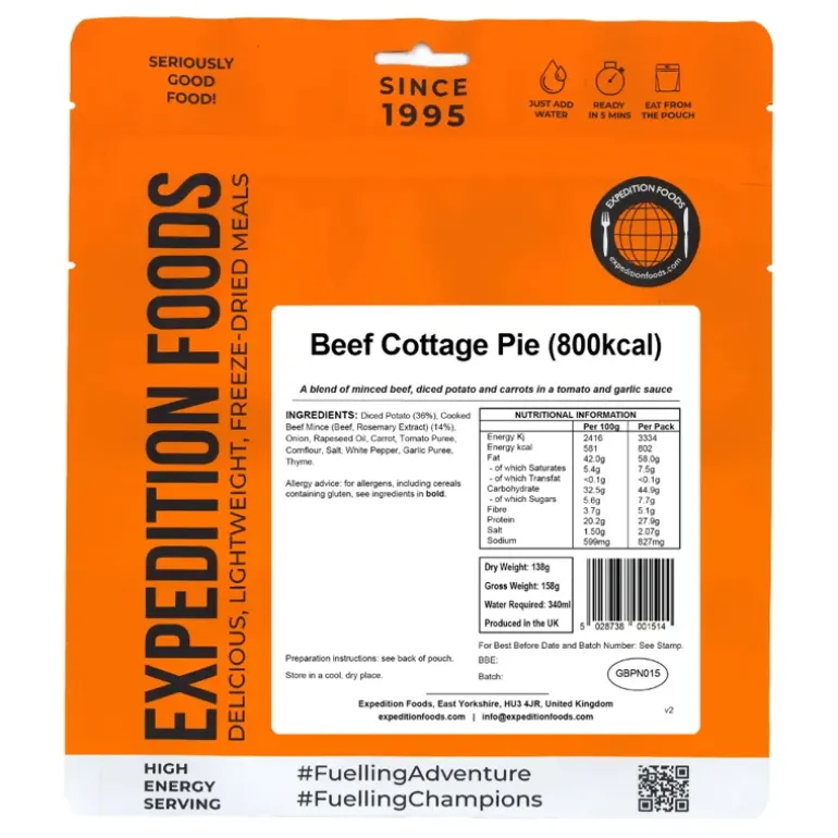 Expedition Foods Beef Cottage Pie - 800kcal