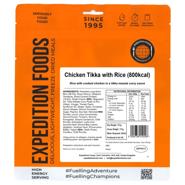 Expedition Foods Chicken Tikka with Rice - 800kcal