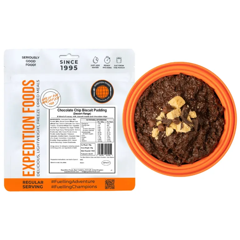 Expedition Foods Chocolate Chip Biscuit Pudding - Dessert Range