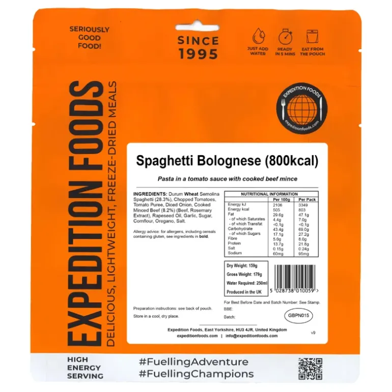 Expedition Foods Spaghetti Bolognese - 800kcal