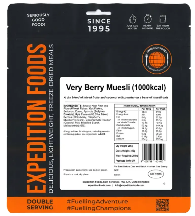 Expedition Foods Very Berry Muesli - 1000kcal
