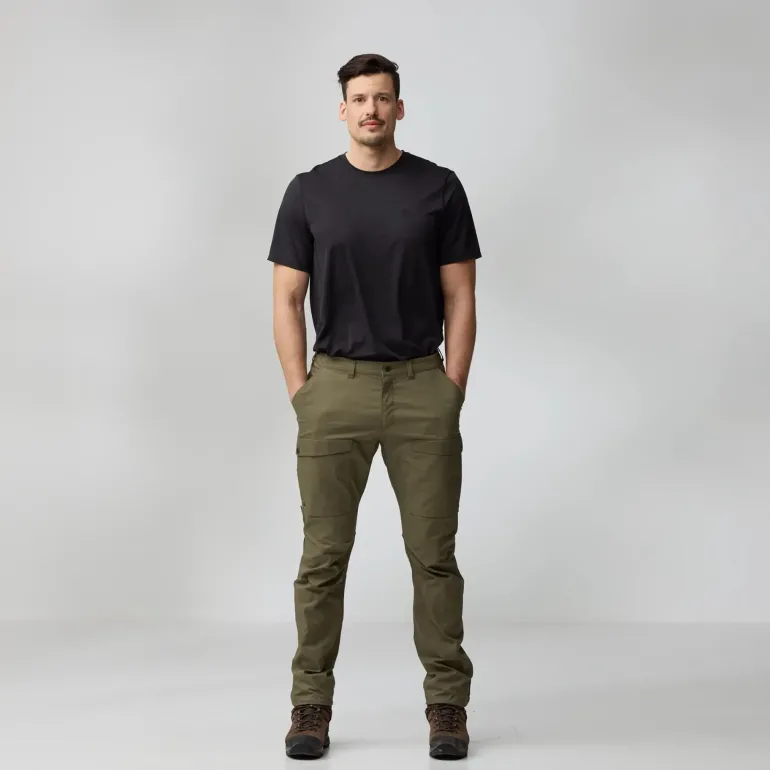 Fjallraven Mens Abisko Hybrid Trail Trousers - Black