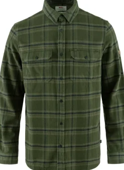 Fjallraven Mens Ovik Heavy Flannel Shirt - Deep Forest-Laurel Green