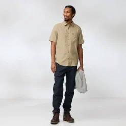 Fjallraven Mens Ovik Travel SS Shirt - Chalk White