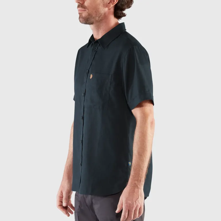 Fjallraven Mens Ovik Travel SS Shirt - Chalk White