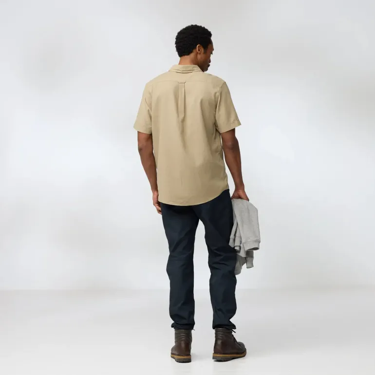 Fjallraven Mens Ovik Travel SS Shirt - Chalk White