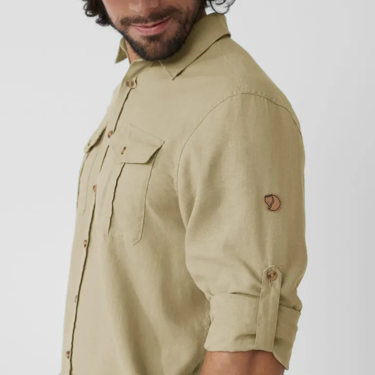 Fjallraven Mens Ovik Travel LS Shirt - Sand Stone