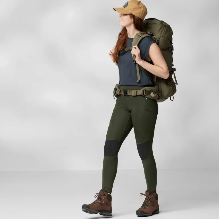 Fjallraven Womens Abisko Trekking Tights HD - Port