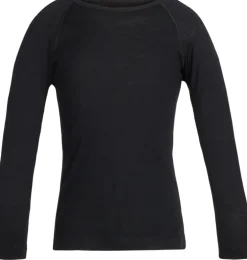 Icebreaker Kids 200 Oasis Long Sleeved Crewe Top - Black