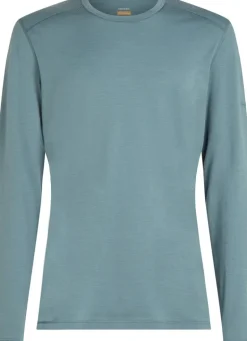 Icebreaker Mens 200 Oasis Long Sleeved Crewe Top - Blue Ash
