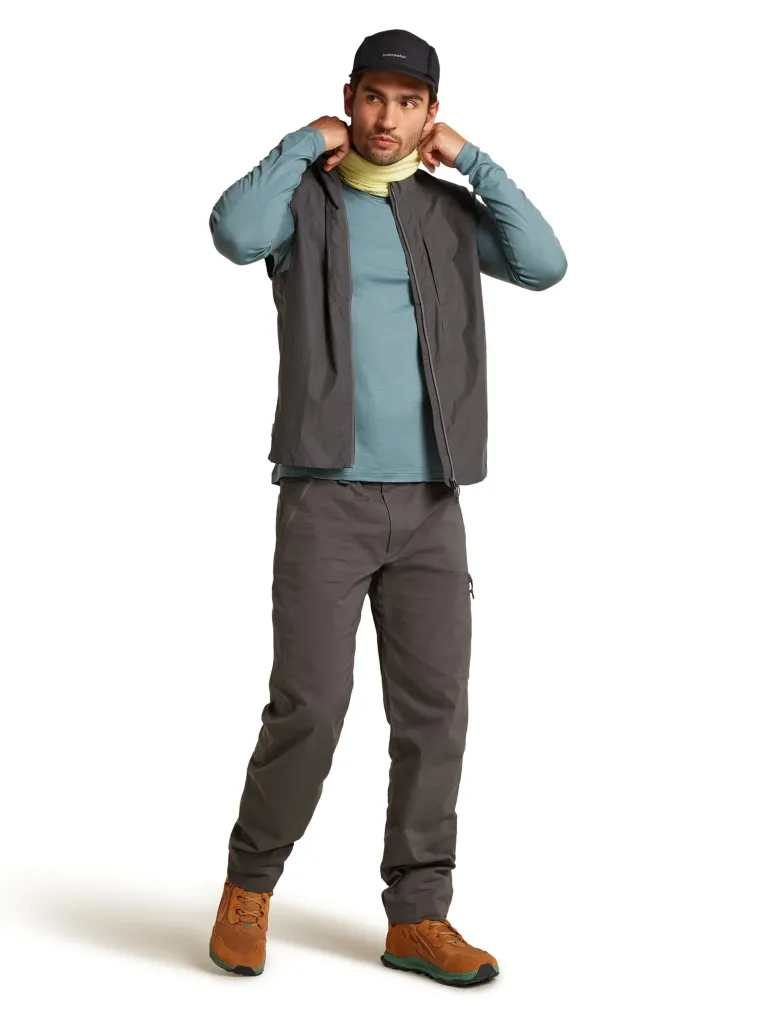 Icebreaker Mens 200 Oasis Long Sleeved Crewe Top - Blue Ash