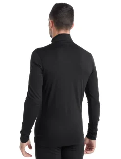 Icebreaker Mens 200 Oasis LS Half Zip Top - Black