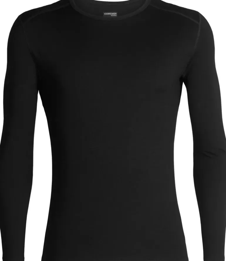 Icebreaker Mens 260 Tech Long Sleeved Crewe Top - Black