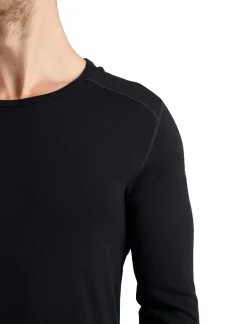 Icebreaker Mens 260 Tech Long Sleeved Crewe Top - Black