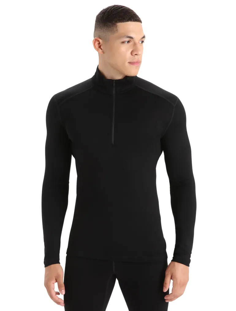 Icebreaker Mens 260 Tech LS Half Zip Top - Black