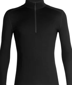 Icebreaker Mens 260 Tech LS Half Zip Top - Black