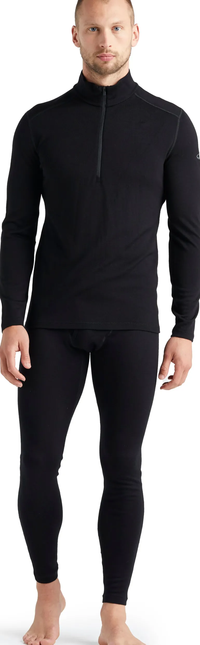Icebreaker Mens 260 Tech LS Half Zip Top - Black