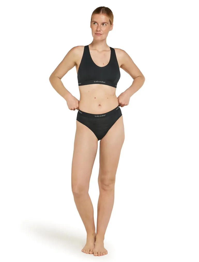 Icebreaker Womens 125 Cool-Lite Sprite Hipster - Black
