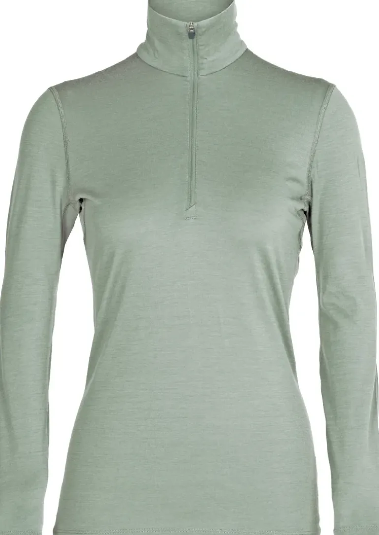 Icebreaker Womens 200 Oasis LS Half Zip Top - Moss