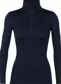 Icebreaker Womens 260 Tech LS Half Zip Top - Midnight Navy