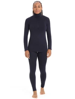 Icebreaker Womens 260 Tech LS Half Zip Top - Midnight Navy