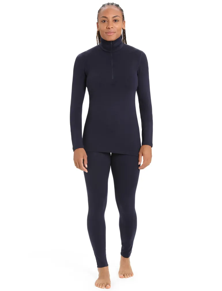 Icebreaker Womens 260 Tech LS Half Zip Top - Midnight Navy