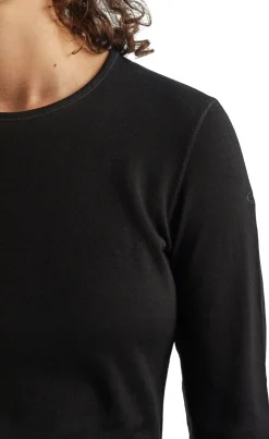 Icebreaker Womens 260 Tech Long Sleeved Crewe Top - Black