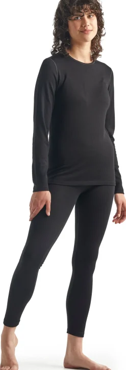 Icebreaker Womens 260 Tech Long Sleeved Crewe Top - Black