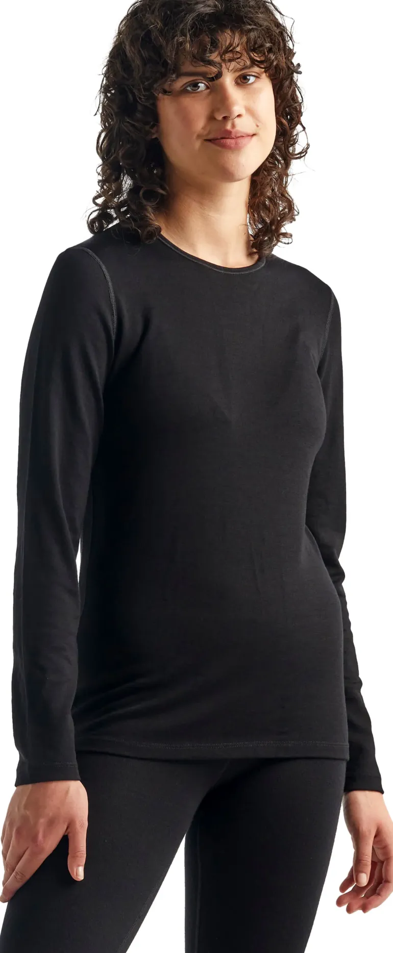 Icebreaker Womens 260 Tech Long Sleeved Crewe Top - Black