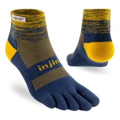 Injinji Mens Trail Midweight Mini Crew Toe socks - Moonlit