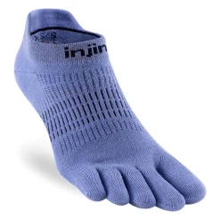 Injinji Womens Run Lightweight No Show Toe Socks - Bluebell