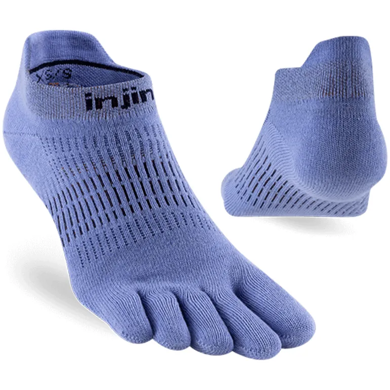 Injinji Womens Run Lightweight No Show Toe Socks - Bluebell