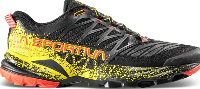 La Sportiva Mens Akasha II Running Shoe - Black-Yellow