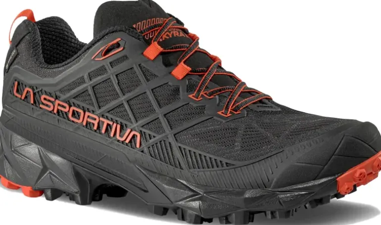 La Sportiva Mens Akyra II GTX Shoes - Black-Cherry Tomato