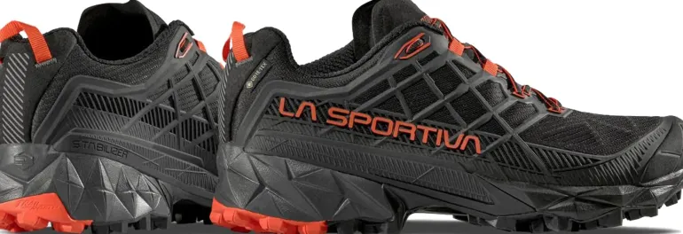 La Sportiva Mens Akyra II GTX Shoes - Black-Cherry Tomato
