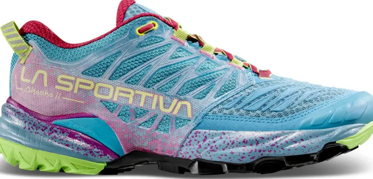 La Sportiva Womens Akasha II Running Shoe - Topaz-Red Plum
