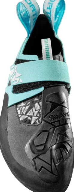 La Sportiva Womens Skwama Vegan Climbing Shoe - Carbon-Turquoise