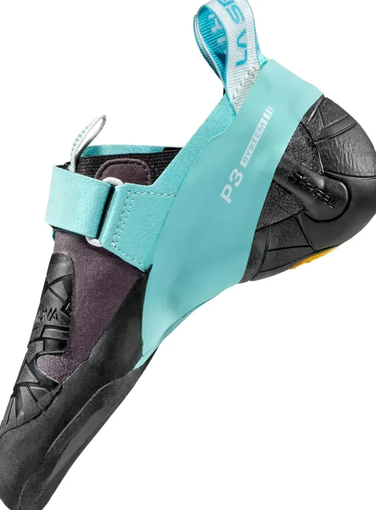 La Sportiva Womens Skwama Vegan Climbing Shoe - Carbon-Turquoise